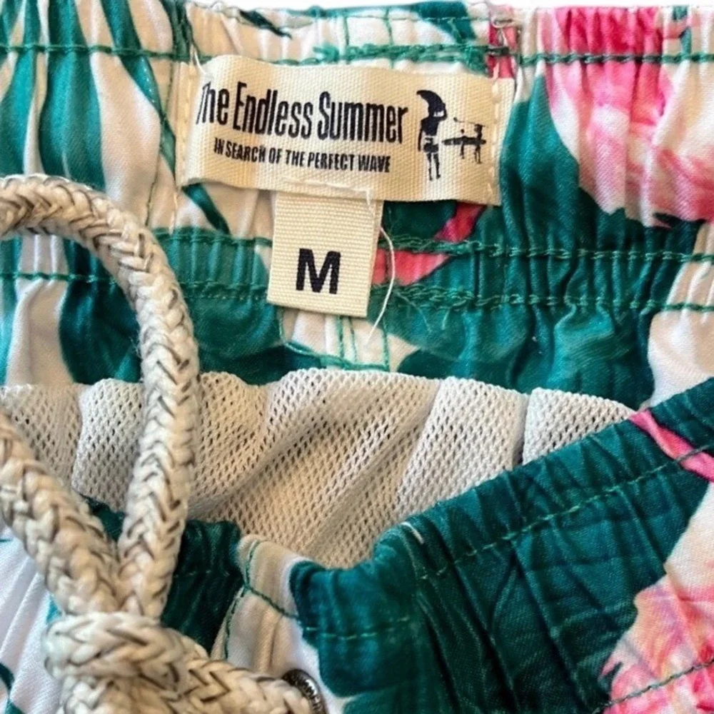 The Endless Summer Flamingo Tropical Swim Trunks Men's Size M
